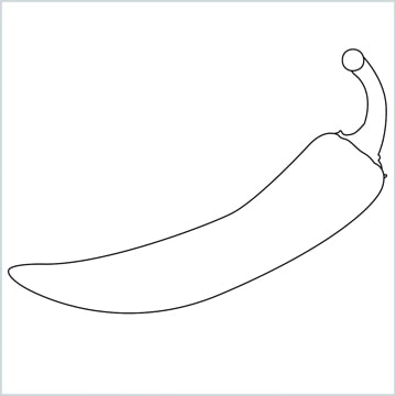 How To Draw Chilli Easy Step by Step - [5 Easy Phase]