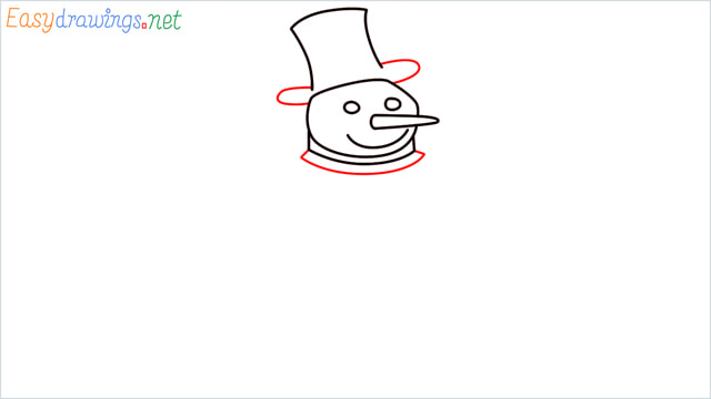 How To Draw A Easy Snowman Step (5)