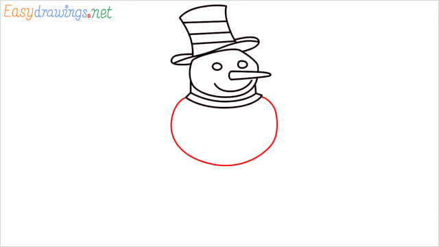 How To Draw A Easy Snowman Step (7)