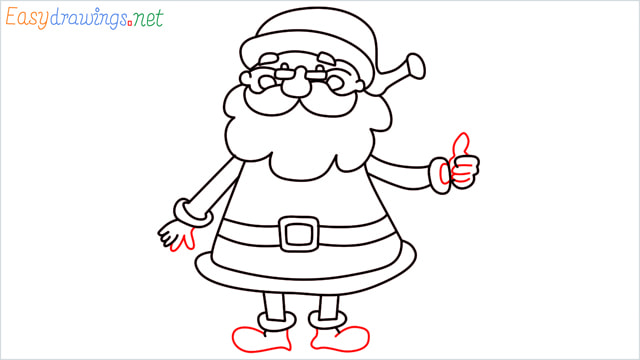 How To Draw Easy Santa Claus Step (14)