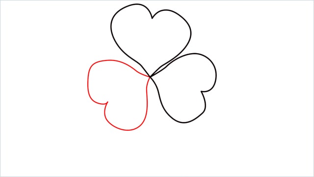 How to draw a shamrock step (3)