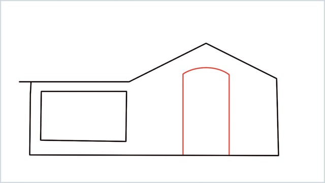 how to draw a House step (4)