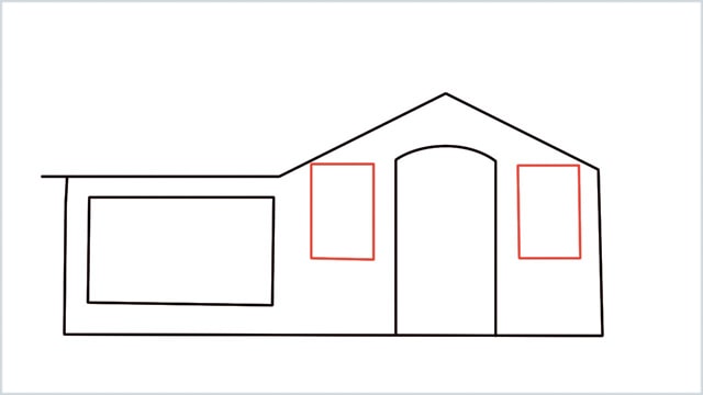 how to draw a House step (5)