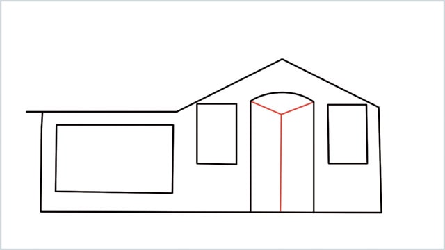 how to draw a House step (6)