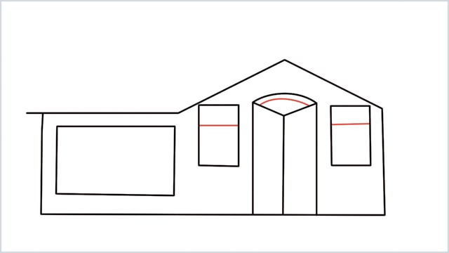 how to draw a House step (7)