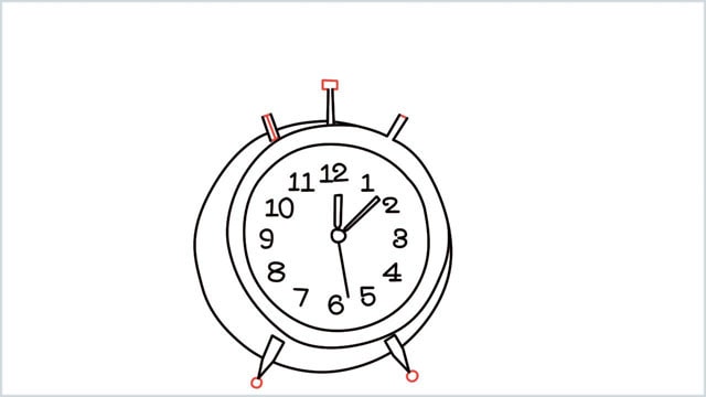 how to draw a clock step (10)