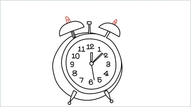 how to draw a clock step (12)
