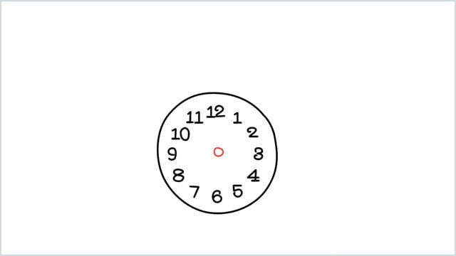 how to draw a clock step (3)