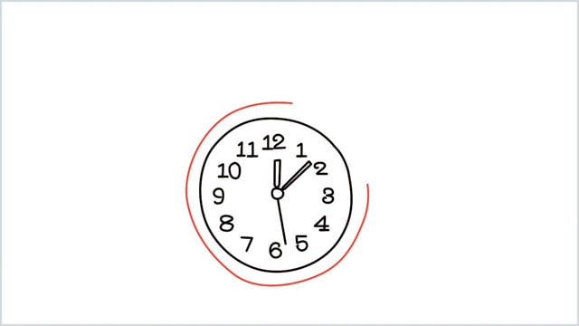 how to draw a clock step (7)