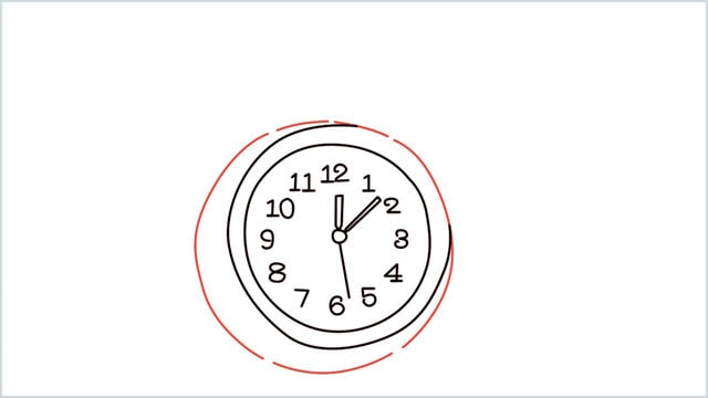 how to draw a clock step (8)