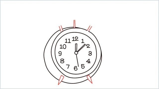 how to draw a clock step (9)
