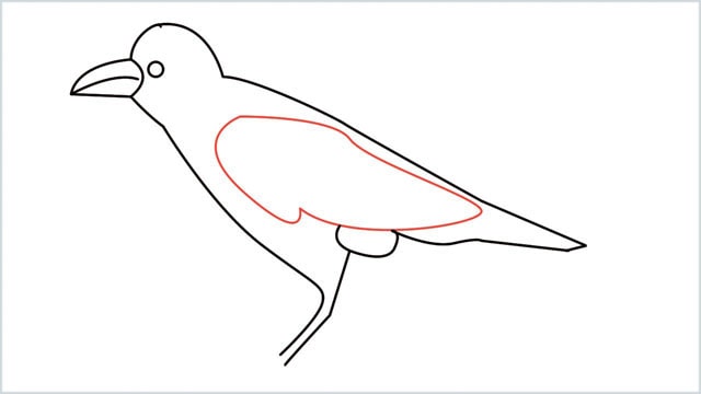 how to draw a crow step (9)