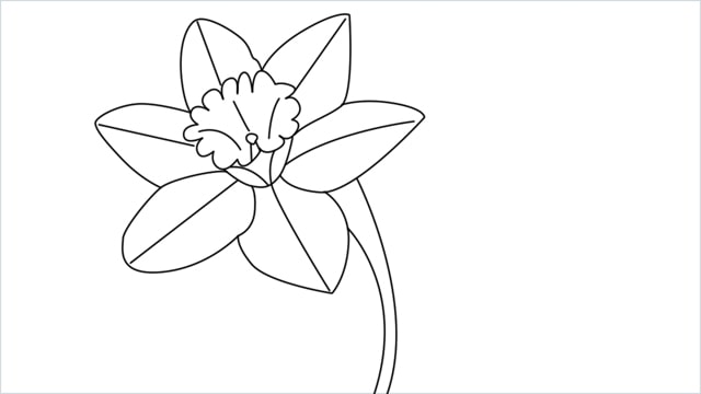 how to draw a easy daffodil