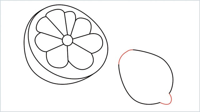 how to draw a lemon step (7)