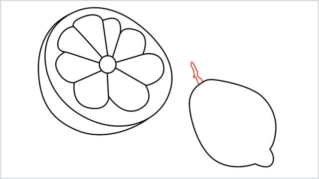 how to draw a lemon step (8)