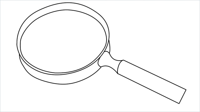 how to draw a magnifying glass