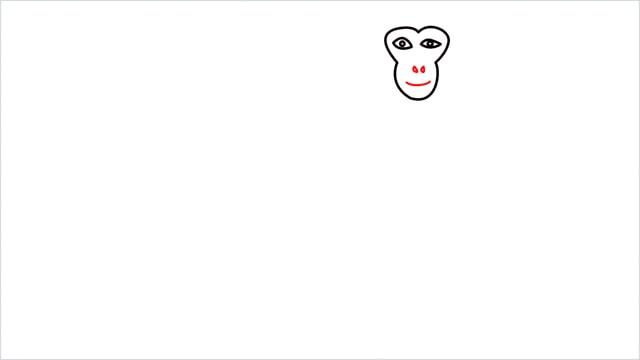 how to draw a monkey step (3)
