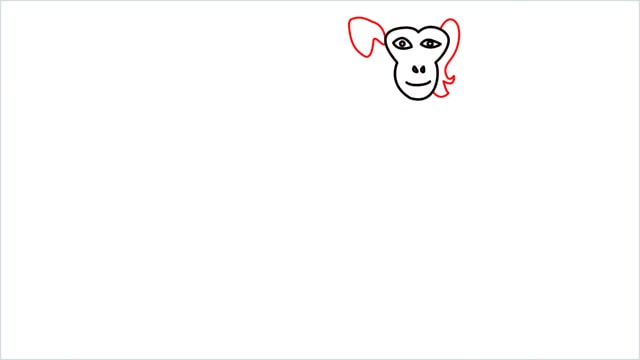 how to draw a monkey step (4)