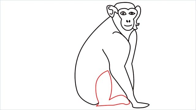 how to draw a monkey step (9)