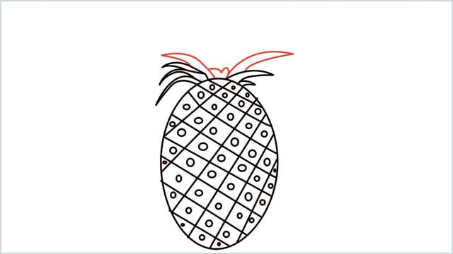 how to draw a pineapple step (6)