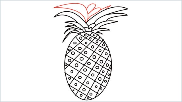 how to draw a pineapple step (8)