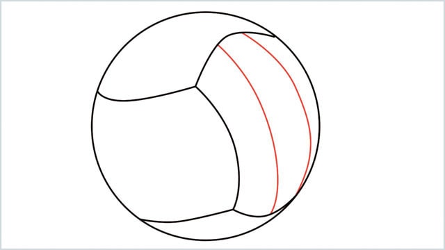 how to draw a volleyball step (4)
