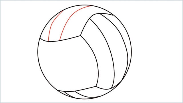 how to draw a volleyball step (6)