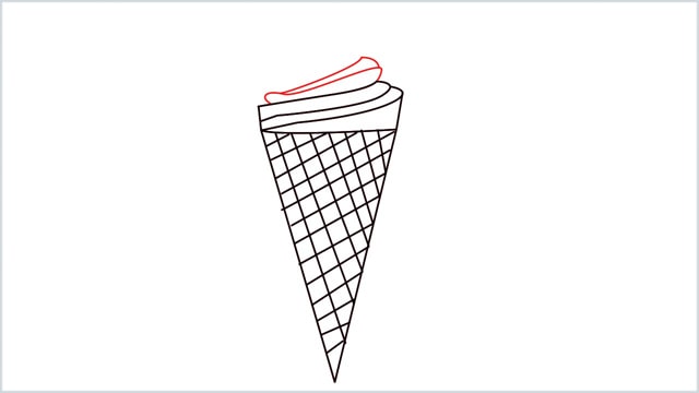 how to draw ice cream step (6)