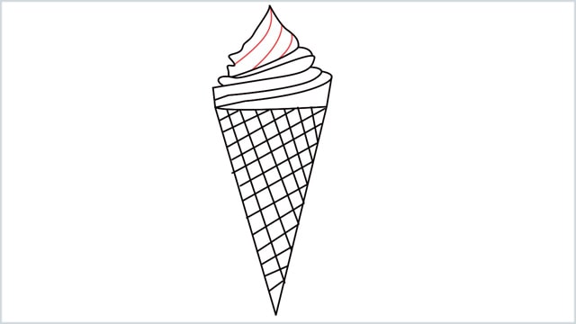 how to draw ice cream step (8)