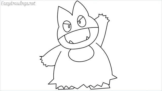 How to draw Munchlax step by step