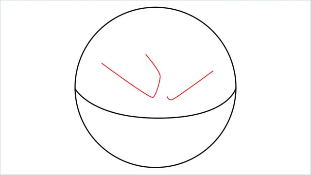 How to draw Voltorb step (3)
