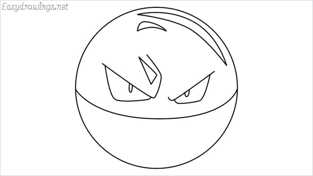How to draw Voltorb step by step