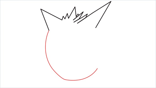 How to draw a Gengar step (3)