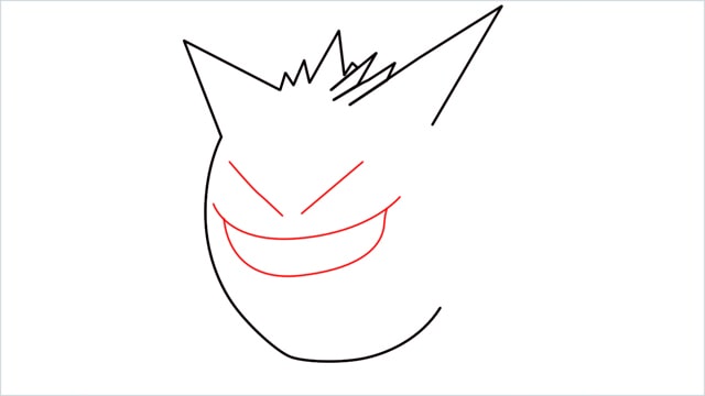 How to draw a Gengar step (4)