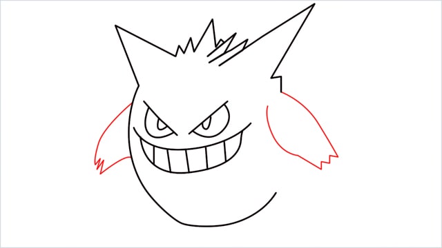 How to draw a Gengar step (7)