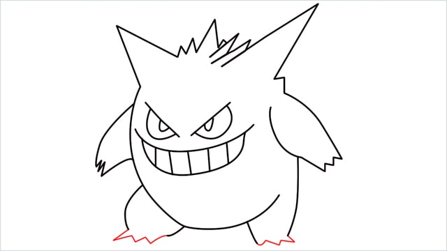 How to draw a Gengar step (9)