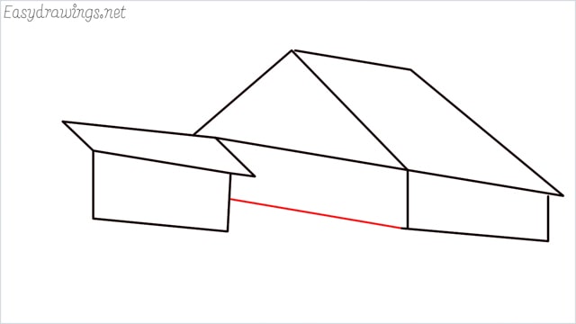 How to draw a Guest house step (7)