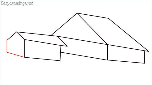 How to draw a Guest house step (9)