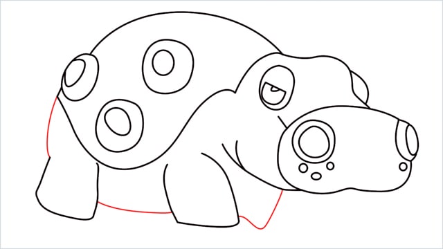 How to draw a Hippowdon step (14)