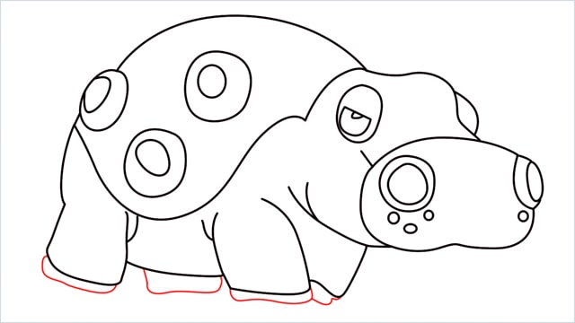 How to draw a Hippowdon step (16)