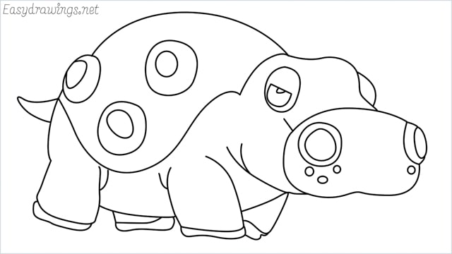 How to draw a Hippowdon step by step