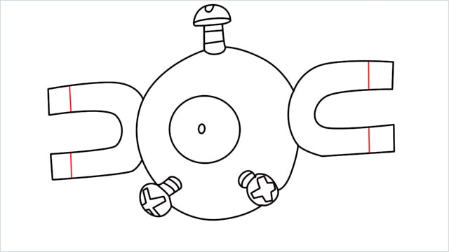 How to draw a Magnemite step (9)