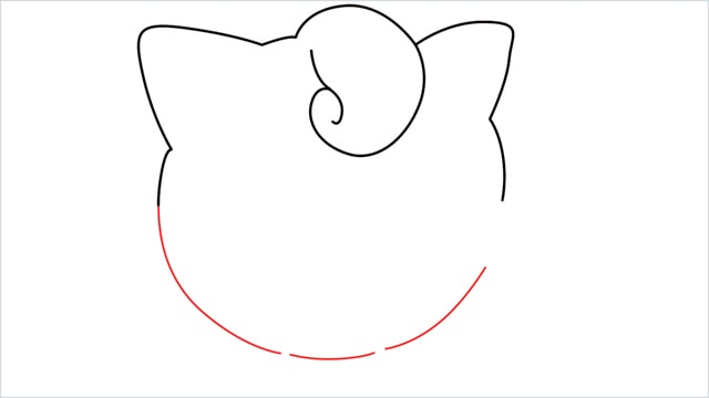 How to draw a cute pokemon Jigglypuff step (5)