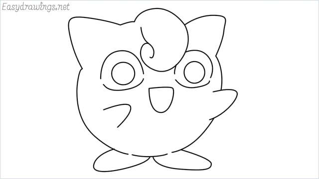 How to draw a cute pokemon Jigglypuff step by step