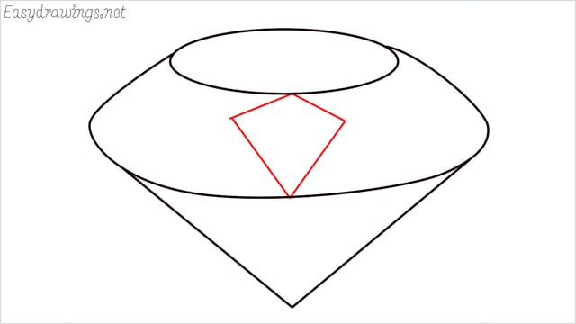 How to draw a diamond step (4)