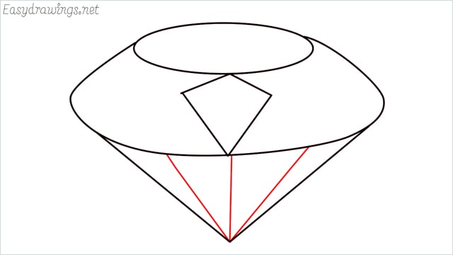 How to draw a diamond step (5)