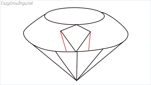 How to draw a diamond step (6)