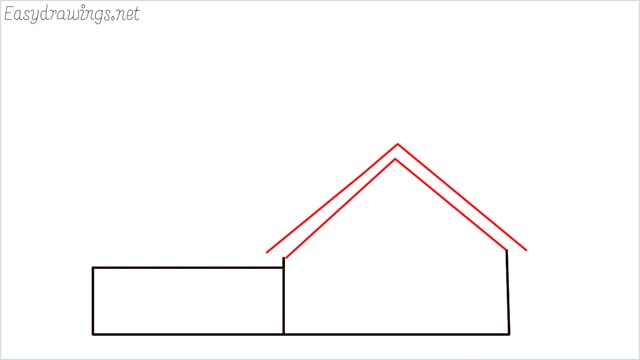 How to draw a farmhouse step (4)