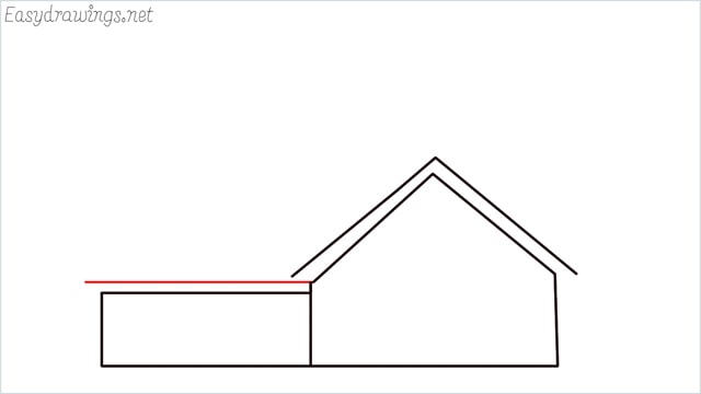 How to draw a farmhouse step (5)