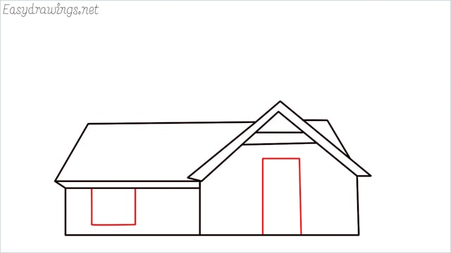 How to draw a farmhouse step (9)